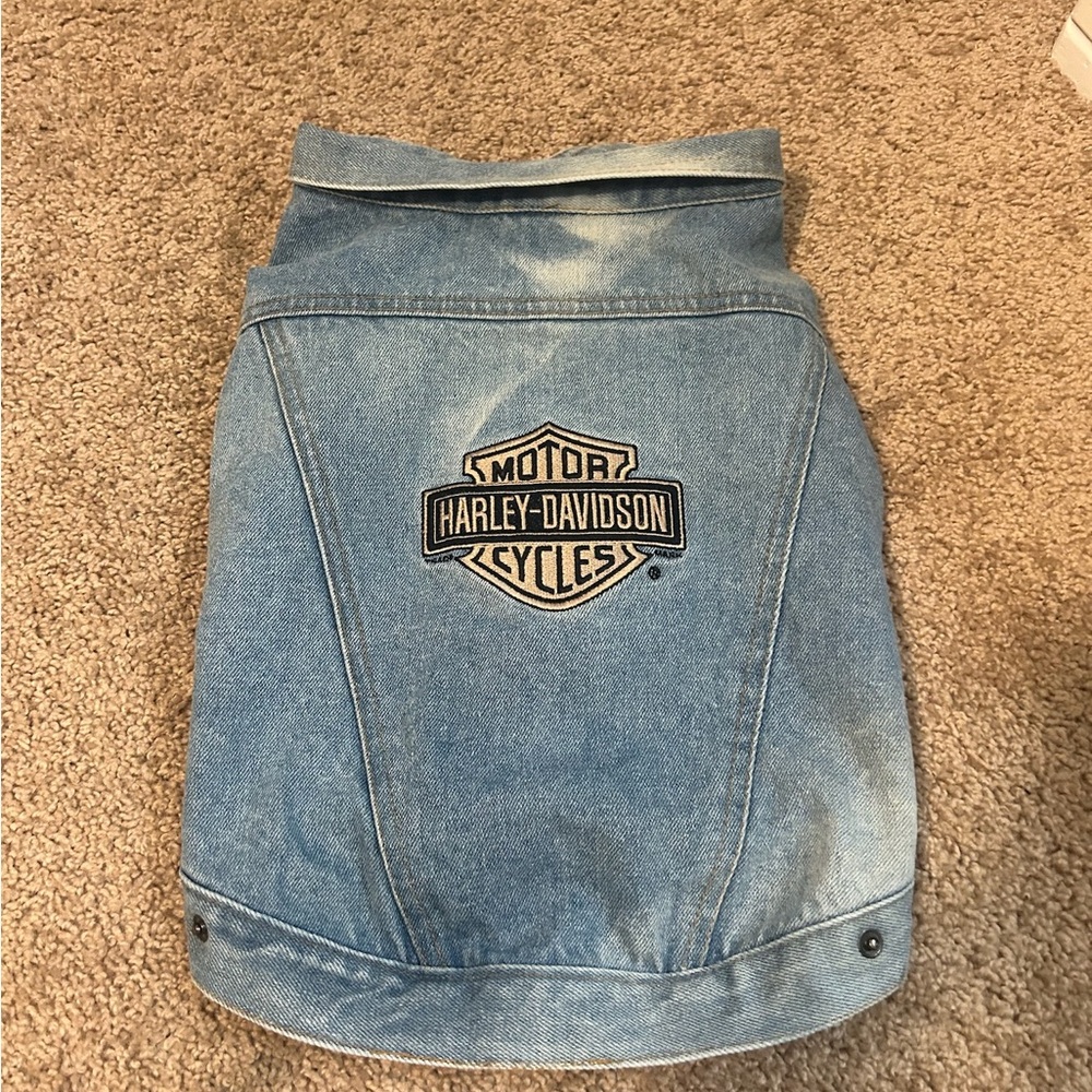 HARLEY DAVIDSON dog denim jacket size “medium”
